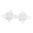 thumbnail image 2 of figatia Chinese Knots Frog Button Decorative with Bead for Sweater Clothing Cardigan White, 2 of 9