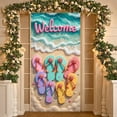thumbnail image 3 of Nautical Style Welcome Banner Coastal Theme Beach Display Starfish Decor Ornament Coastal Backdrop for Beach Party Summer Event Welcome Ceremony, 3 of 9