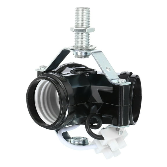 Uxcell E27 Medium Base Bulb Socket Adapter M10 Thread Lamp Holder 3 Light Socket