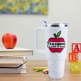 thumbnail image 2 of Teacher Tumbler 40 oz Tumbler with Handle and Straw Lid Leak Proof - Best Teacher Ever Coffee Mug Insulated for Hot Cold Iced Drink - Mother''s Day Teacher Gifts for Women Birthday Appreciation Cup, 2 of 5