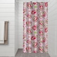 thumbnail image 2 of Strawberry Princess Pattern Shower Curtain 36"x72" ,Bathroom Decorative Shower Curtains Set with 12 Hooks,Modern Waterproof Washable Shower Curtain, 2 of 6