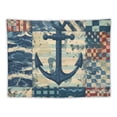 thumbnail image 5 of Orinice Anchor Ship Checkered Pattern Tapestry Wall Hanging Unique Style Graphic Tapestries Home Wall Decor Art for Living Room Bedroom Apartment Farmhouse Dorm 40x60inch, 5 of 6