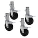 thumbnail image 5 of Ruedas giratorias para andamio de 5 pulgadas, 4 Uds., rueda giratoria de goma de 360 grados, piezas de repuesto versátiles con frenos de bloqueo, 5 of 8