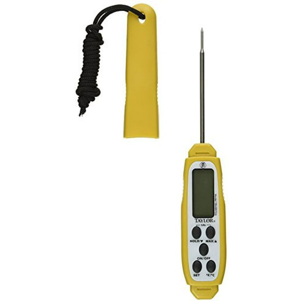 Taylor Waterproof Instant Read Pocket Digital Thermometer Silver and