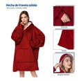 thumbnail image 3 of Sudadera Cobija Bluelander con Capucha, Manta Térmica, Unitalla, Rojo, 3 of 4