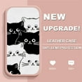 thumbnail image 4 of Slim Cartoon Black White Cats Leather Back Casing PU Leather Cover Phone Case for Samsung A13, 4 of 5