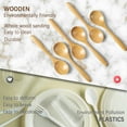 thumbnail image 2 of Hefild 6 PCS Wooden Spoons for Honey, 6.7 inch Small Wooden Spoons - Perfect for Tea, Coffee & Soup, Little Beech Wooden Serving Table Spoons Set, Bulk Bamboo Teaspoon for Eating with Unique Design, 2 of 5