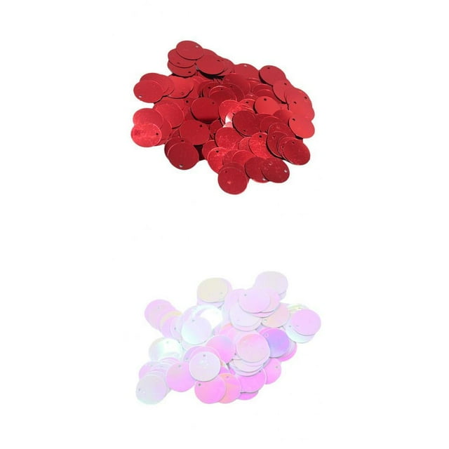 veasfak Sequins Ronds pour Couture DIY, Vêtements, Fabrication de Bijoux, Mariage, Rouge Coloré