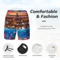 thumbnail image 4 of Kdxio Animals On Noah'S Ark Print Men'S Swim Trunks With Compression Liner 7 Inch Inseam Quick Dry Swim Shorts, 4 of 7
