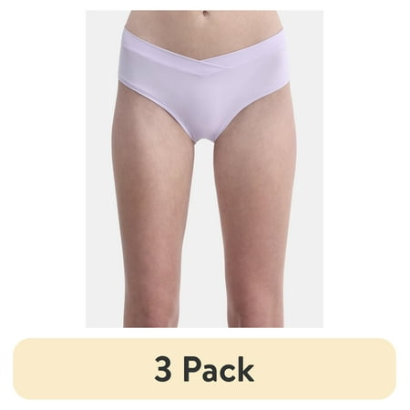 (3 pack) No Boundaries Micro Crossover Hipster Panty  Womens and Womens Plus