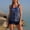 Blue, variant on Blmnix Womens Swimsuit Long Torso Swimsuits Two Piece Modest Swimsuits Swimming Suits Crew Neck 2 Piece Swimsuit for Women,L