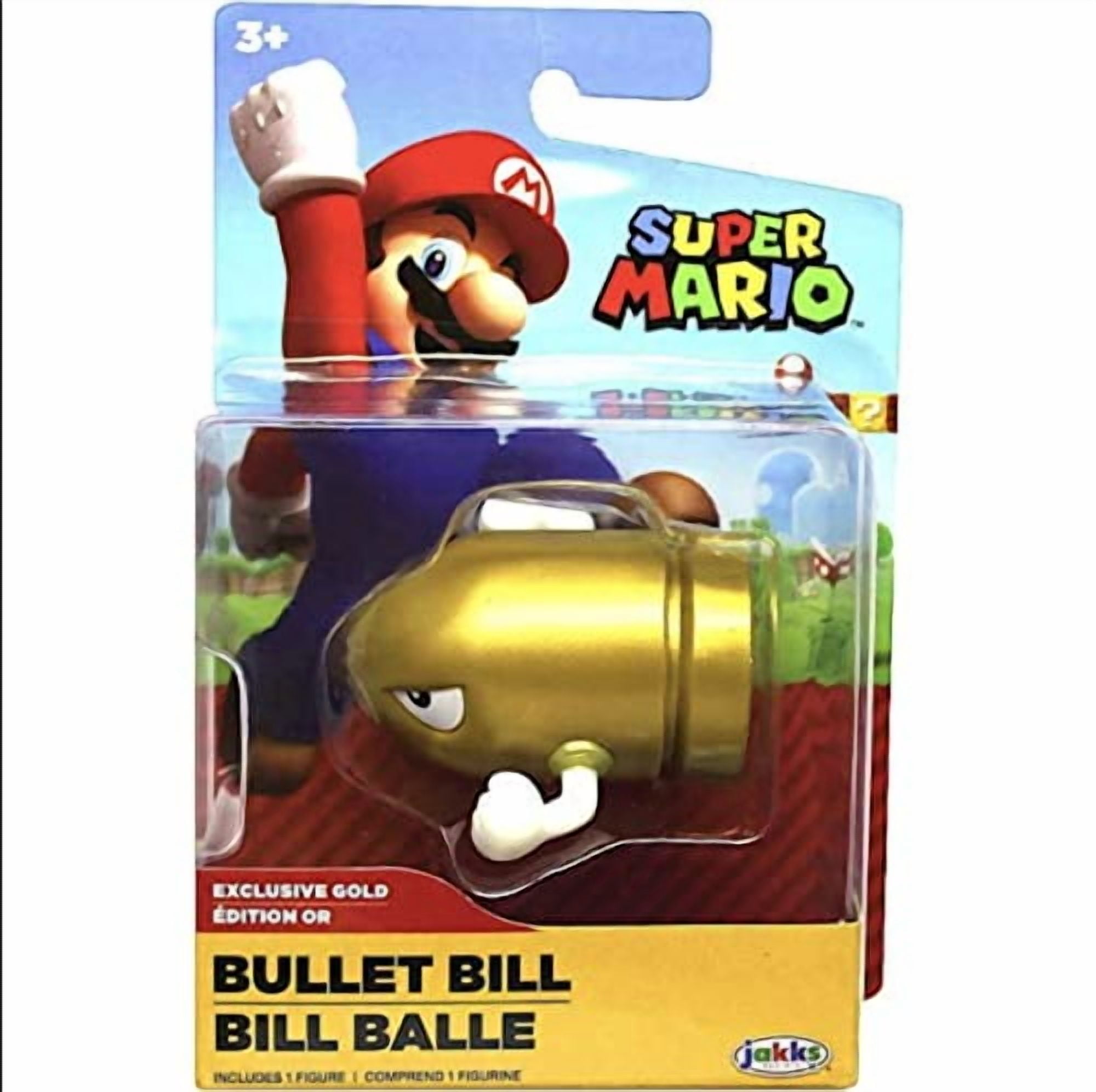 Nintendo 2.5" Limited Articulation Gold Bullet Bill