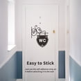 thumbnail image 2 of Aseo Baño Baño Puerta Pegatinas WC Patrón Extraíble Autoadhesivo Calcomanía de pared Irfora Pegatinas de pared, 2 of 7