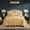 1 - Honey Gold - Paisley Stitched-Extra Wide Super King (128" x 120"), variant on Extra Wide Super King (128" x 120") 2 - Polar Night - Damask Stitched Bedding Set