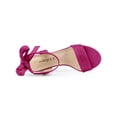 thumbnail image 5 of BLISSFUL STEP Women's Shoes Slingback Back Ankle Open Toe Tie Block Heels Sandals Hot Pink 5.5, 5 of 8