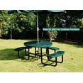 thumbnail image 3 of LifeYard Outdoor Picnic Table, ADA, 46" Round, Steel Table, Green, 3 of 5