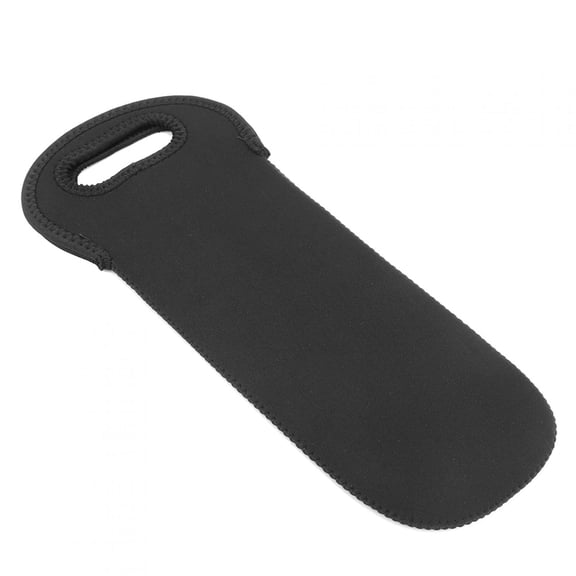 Riousery Handheld Neoprene Wine Bottle Bag 750ml Insulated Water Resistant Padded Carrier Tote for Outdoor Travel, Black (6.3 inches / 16 cm)