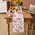 thumbnail image 2 of Spring Flowers Table Runner 60 Inches, Watercolor Pink Orange Floral Romantic Rustic Bed Runner Dresser Scarves Tabletop for Indoor Outdoor Parties/Ceremony/Banquet, 13" x 60", 2 of 9
