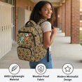 thumbnail image 5 of Yspwyqan Little Boys Soccer School Backpack, Fish Camo Bass 17 Inch Kids Backpack, 600D Polyester Adjustable Straps Bookbag for Preschool Kindergarten Hiking Travel, 5 of 7