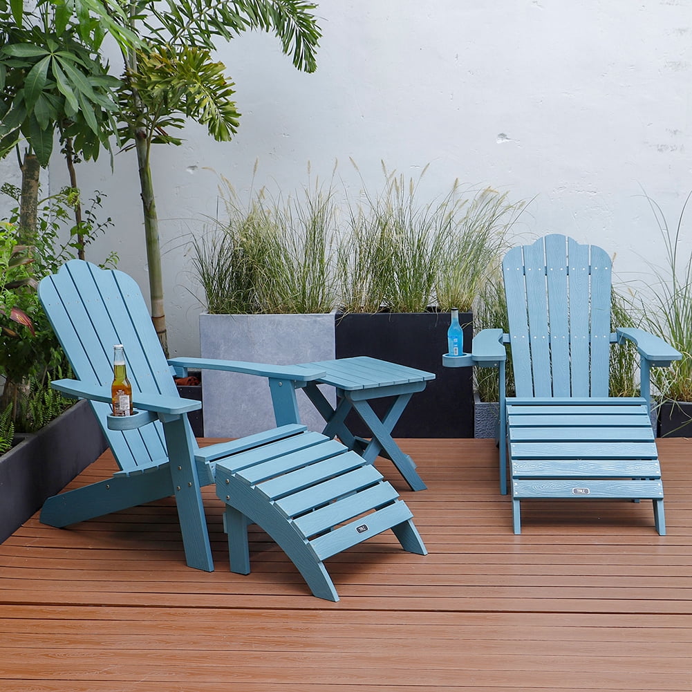 Kepooman Adirondack Footstool for Fade-Resistant Footstool for Outdoor Patio, Deck, Garden, Porch and Lawn, Blue Kepooman Adirondack Footstool for Fade-Resistant Footstool for Outdoor Patio, Deck, Garden, Porch and Lawn, Blue