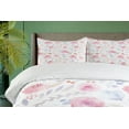 thumbnail image 4 of Ambesonne Watercolor Duvet Cover Sets, Delicate Spring Buds, 2-Queen, Pale Blue Pale Pink, 4 of 7