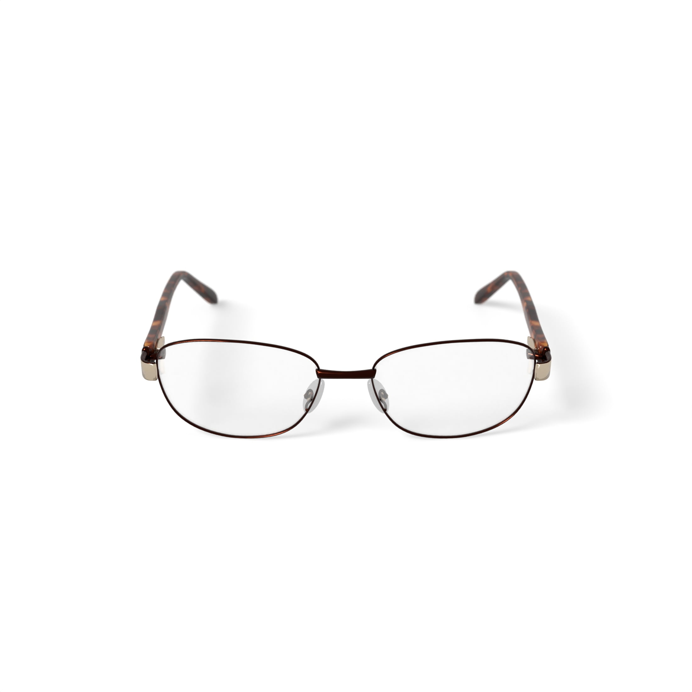 Walmart Women's FM17172 Oval Prescription Eyeglasses with Case, Brown