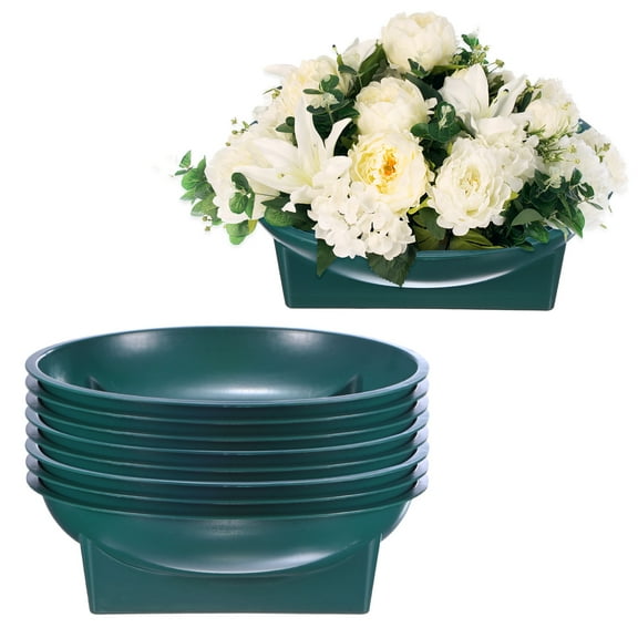 Uxcell 9-Pack Floral Foam Round Bowls, 6.3 Inch Round Arrangements DIY Floral Bowls, Flower Arrangements Round Floral Supplies [Green]