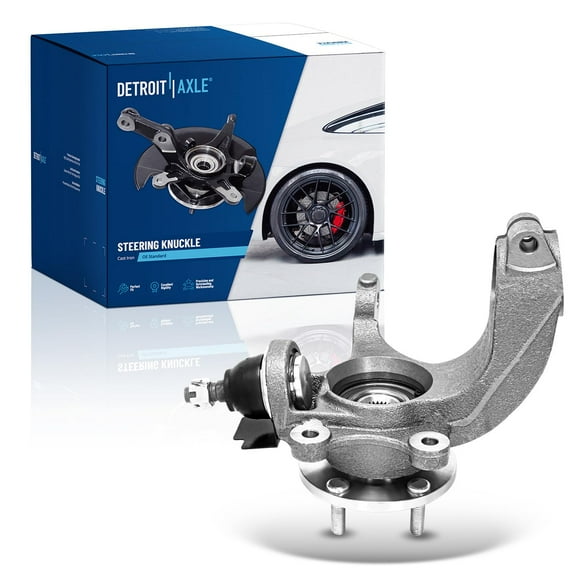 Detroit Axle - Front Left Steering Knuckle for 2010-2013 Ford Transit Connect 2011 2012 Steering Knuckle & Wheel Hub Bearing Driver Side Replacement