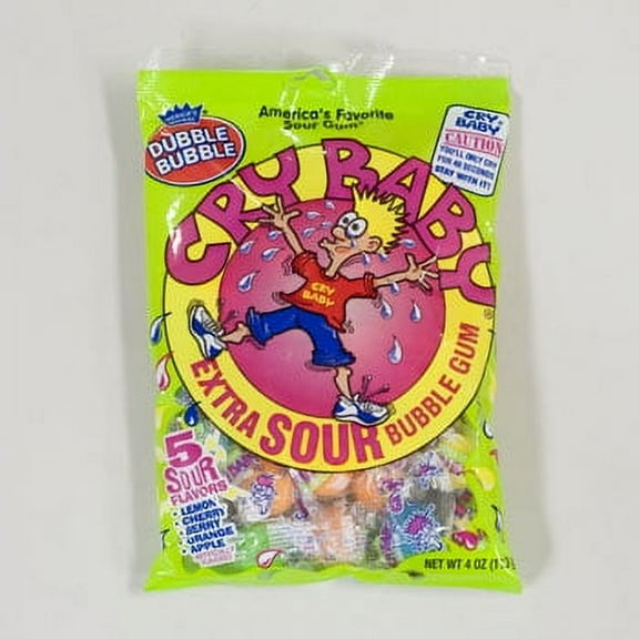 Cry Baby Extra Sour Bubble Gum, 4 Oz.
