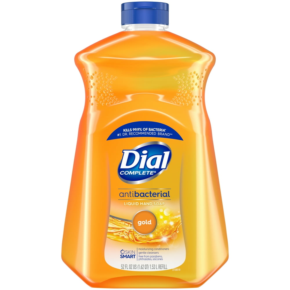 Dial Complete Antibacterial Liquid Hand Soap Refill, Gold, 52 fl oz