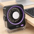 thumbnail image 3 of Sokhug Rechargeable USB Personal Ice Cooling Desk Fan with 5 Speeds Portable for Bedroom Office, Black, 3 of 6