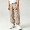 thumbnail image 4 of Antinious Toddler Boys Girls Stylish Elastic Waist Pocket Jogger Cargo Outdoor Full Length Pants, 4 of 5