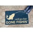 thumbnail image 4 of Entryways Gone Fishin' Coir Indoor Outdoor Doormat, 17" x 28", Blue, 4 of 4