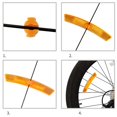 thumbnail image 3 of GLFILL Bike Light Bicycle Reflectors Vintage Wheel Rim Strips Traffic Clip Front Rear Mount Plastic Reflective Safety White, 3 of 8