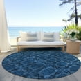 thumbnail image 6 of Addison Rugs Chantille Indoor/Outdoor Transitional Panel Navy Washable Round Rug, 8' x 8', 6 of 6