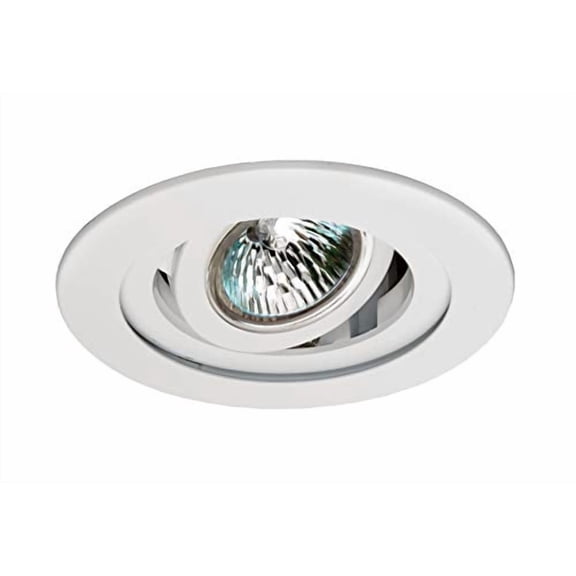 NICOR Lighting 3 inch White Recessed Gimbal Trim for MR16 Bulb (13007WH)