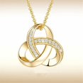 thumbnail image 4 of KDSJSXW Gold Necklaces for Women 2024 Unlimited Diamond Pendant Necklace Sterling Silver Necklace for Women Gold Choker Necklaces for Woman Prom Jewelry(Gold,One Size), 4 of 6