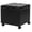 Black & Wheels, variant on Rolling Ottoman Storage Cube, PU Leather Footrest with Casters - 17.7" Tufted Ottoman for Living Room Bedroom, 300lb Capacity, Burgundy