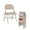 Beige, variant on 4 Pack Beige Leather Padded Folding Chairs - Steel Frame, No Assembly, Portable Stackable for Indoor Outdoor