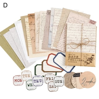 Qtmnekly Aesthetic Scrapbook Kit, Vintage Scrapbooking Supplies Kit for Junk  Journal, A6 Grid Notebook Journaling Supplies 