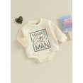 thumbnail image 3 of Liacowi Baby Boys Romper Letter Print Long Sleeve Bodysuits 6 12 18 24 Months Newborn Fall Onesie Infant Loose Fit Jumpsuits, 3 of 8