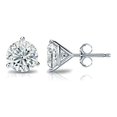 thumbnail image 2 of 14k White Gold Lab Grown Diamond Stud Earrings (3/4 cttw, E-F, VS1-VS2) 3-Prong, Push Back by Diamond Wish, 2 of 3