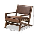 thumbnail image 2 of Baxton Studio Fauteuil d'Appoint en Similicuir Noyer Brun Rovelyn, 2 of 10