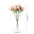 thumbnail image 3 of Ramo de rosas artificiales con tallos florales realistas para decoración de bodas en el hogar | Rosas de plástico sintético con tallos flexibles, 3 of 6