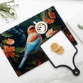 thumbnail image 4 of BaHomeck placemats Set of 4 rectangle Linen Cotton Placemats for Dining Table Washable Heat Resistant,18*12inch,Colorful Bird Perched On Vibrant Flowers, 4 of 4