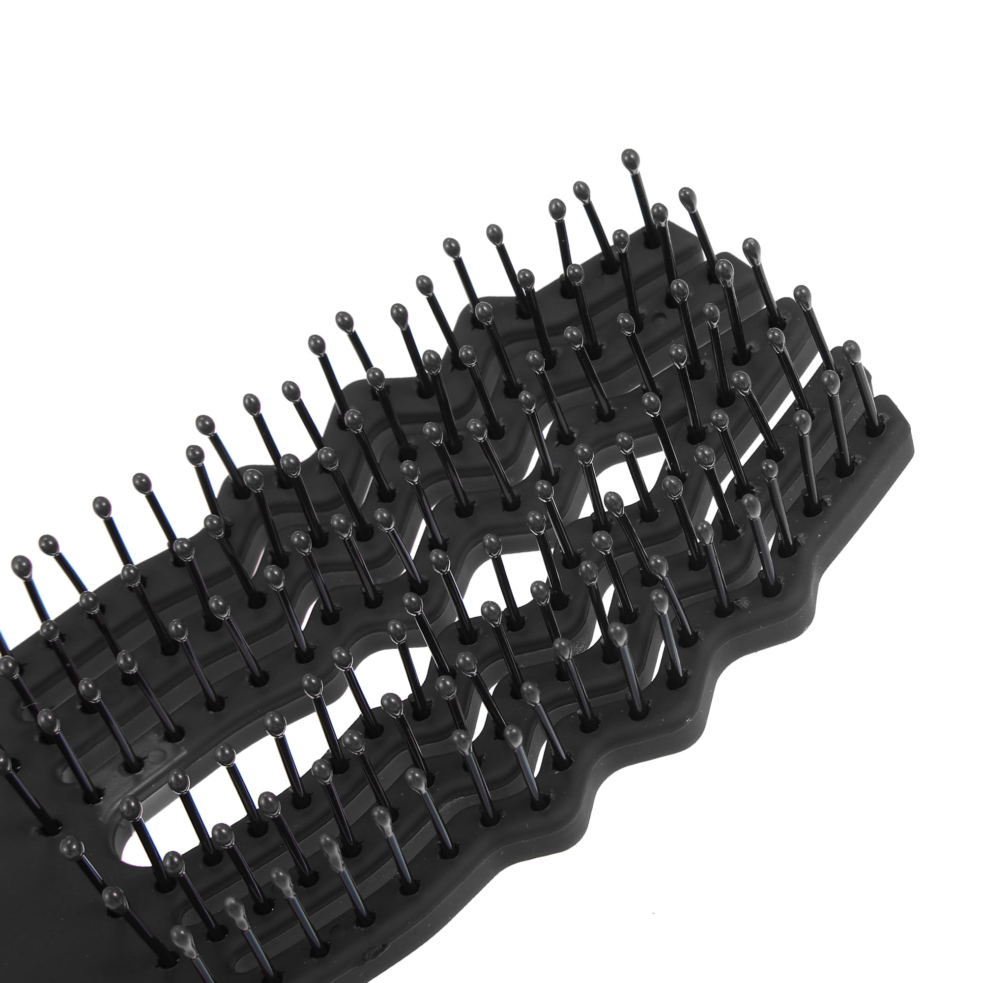 Unique Bargains 1Pc Tangle Hair Brush Paddle Detangler Hair Comb for All Hair Types Black