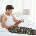 thumbnail image 6 of Picia Flower Butterfly Mens Soft Woven Cotton Elastic Waistband Sleep Pajama Pant Lounge Sleep Pant With Pockets And Drawstring-XX-Large, 6 of 9