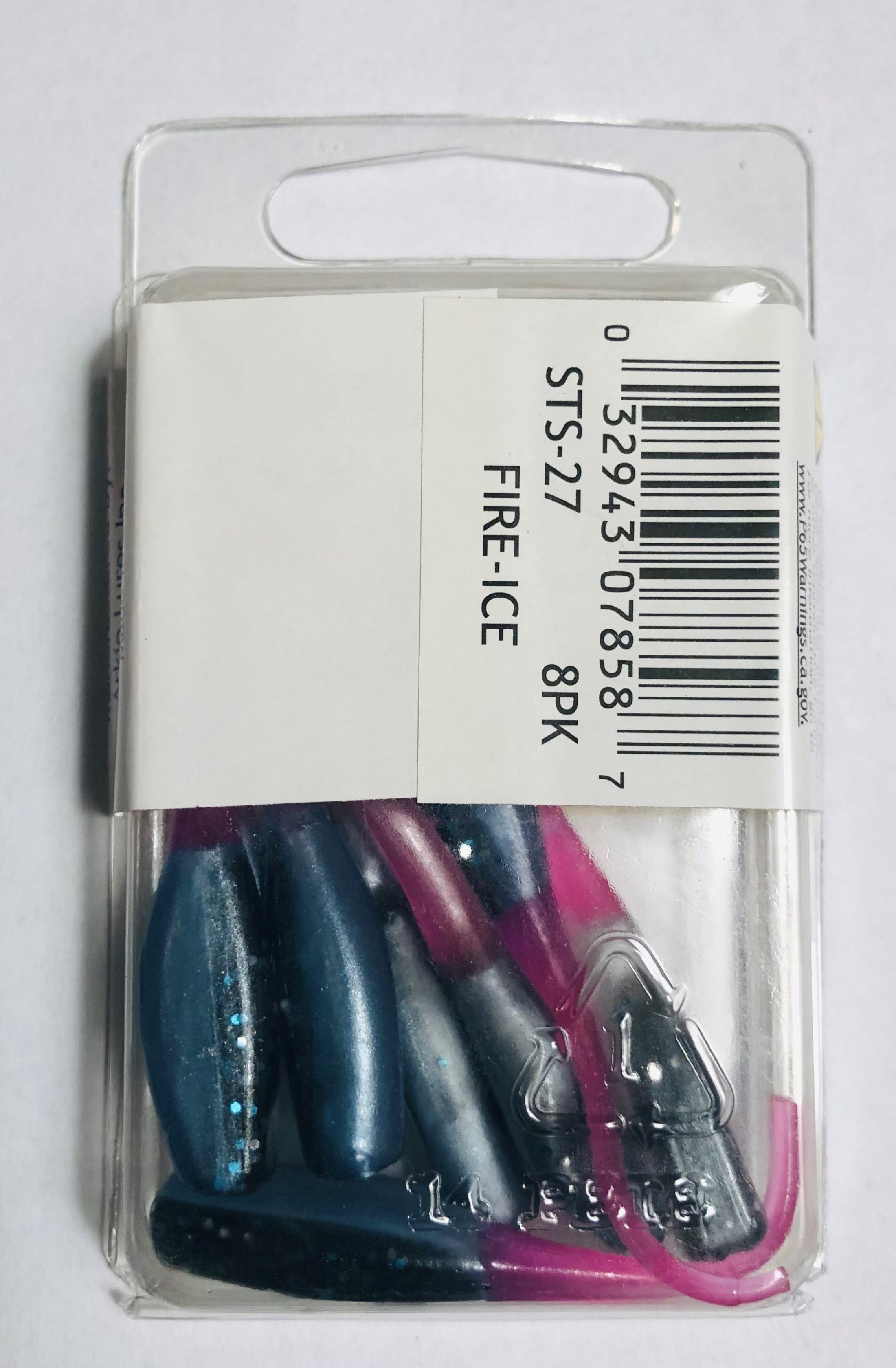 Arkie Lures 2 inch Sexee Tail Shad Soft Fishing Lure, Color Fire Ice