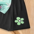 thumbnail image 5 of Rotm Baby Girl Clothes Summer Baby Girl Outfits Clothes Toddler Sets Infant Ruffle Short Sleeve Tshirts Shorts Kids Outfit Green,3-4 Years, 5 of 6