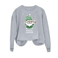 thumbnail image 5 of Women Christmas Print Sweatshirt Casual Christmas T Shirts Top Gray XL, 5 of 6